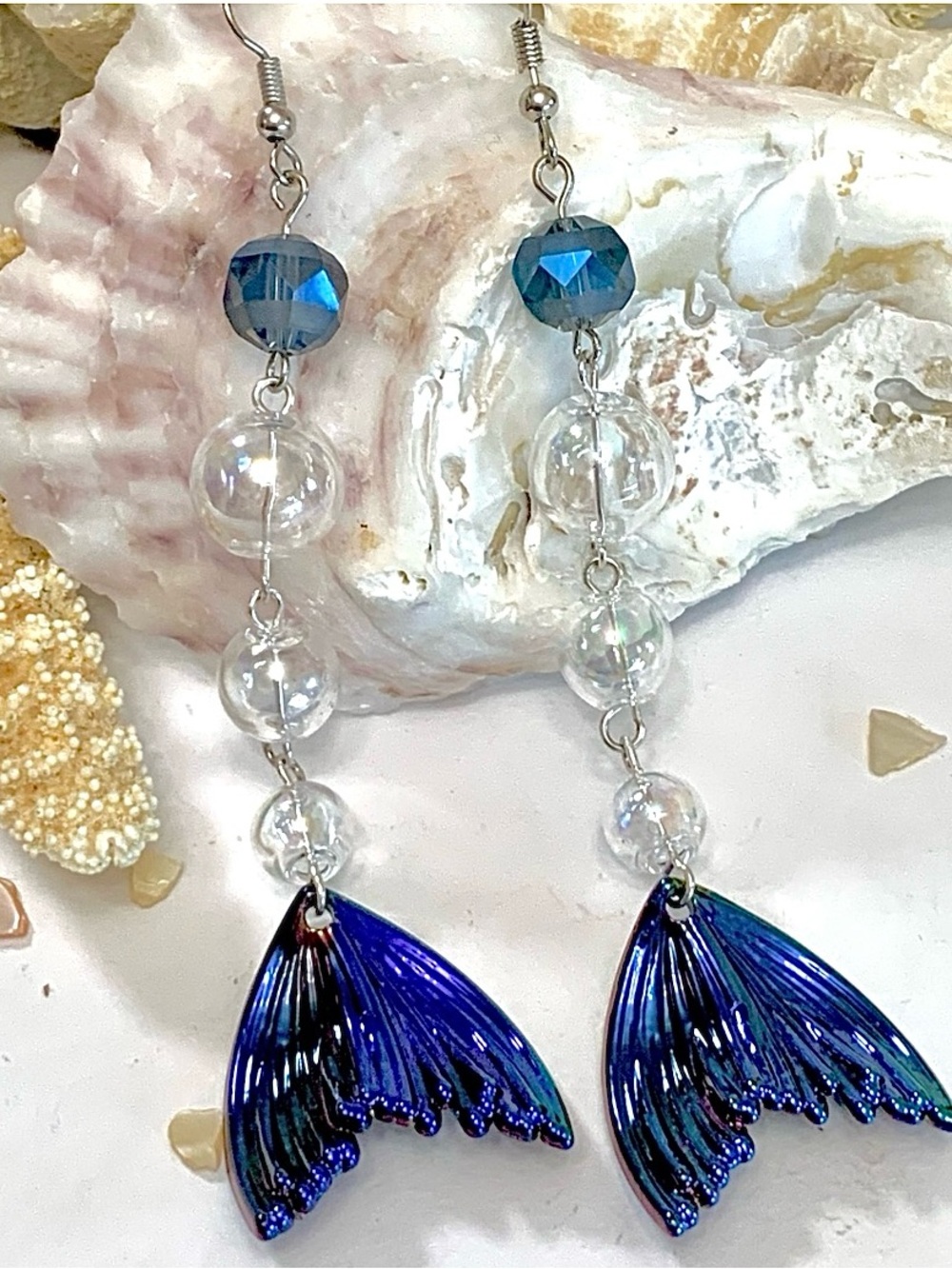 Mermaid’s Tail Beaded Bubble Earrings